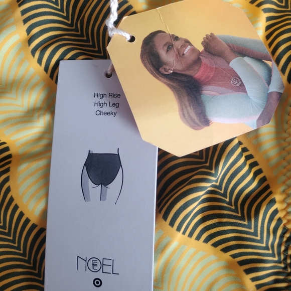 Women's Fe Noel x Target Wave Print High Leg Cheeky Bikini Bottom Size 2X NWT - Picture 4 of 9